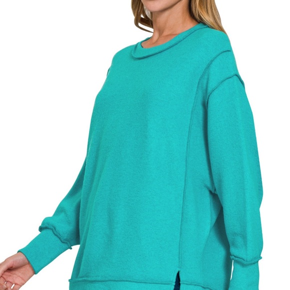 Z1–(🚨6 COLORS) Zenana  MELANGE HACCI OVERSIZED SWEATER - Picture 10 of 10